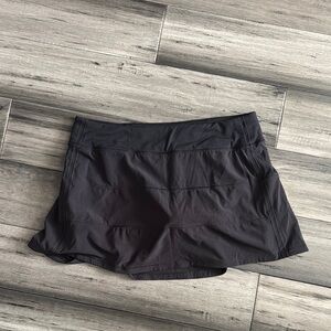 lululemon athletica Black Skort with elastic waistband and lightweight fabric